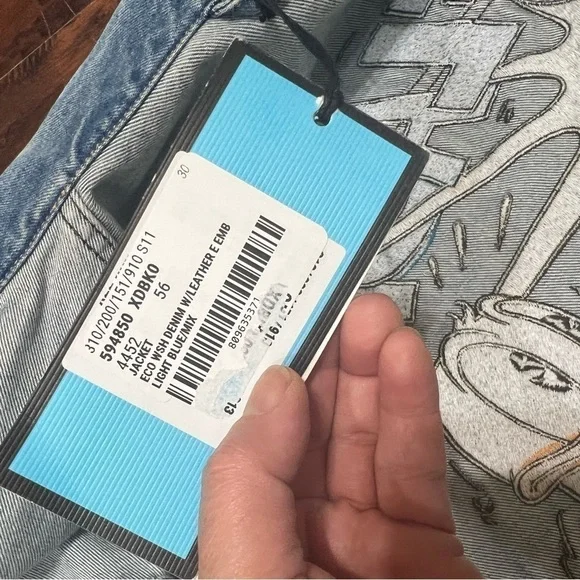 GUCCI X DISNEY DONALD DUCK embroidered denim Jacket NWT 56 or 3X *Posh Pick! - Picture 6 of 14